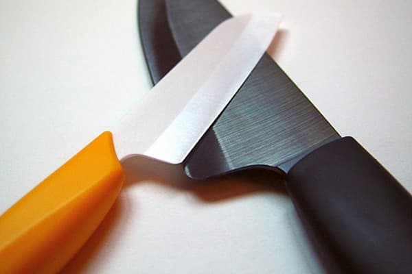 Ceramic and steel knife