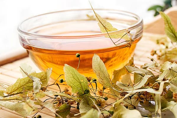 Water infusion of linden flowers
