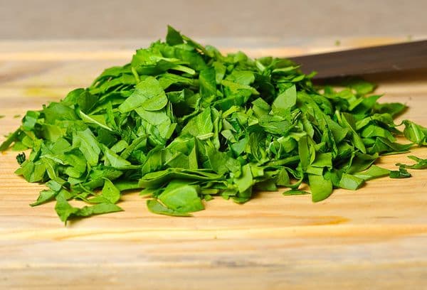 Chopped spinach