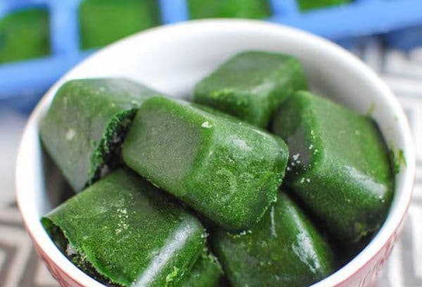 Spinach Puree Cubes