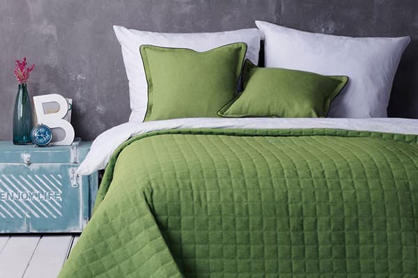 Made up bed