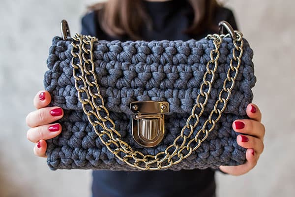 Handmade crocheted bag