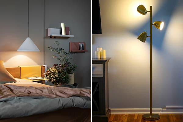 Additional lighting in the bedroom