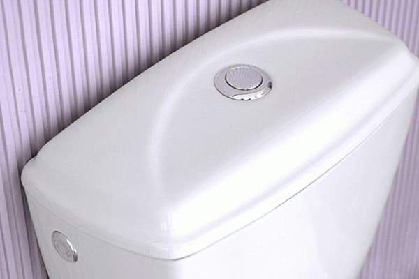 End cap on the toilet bowl