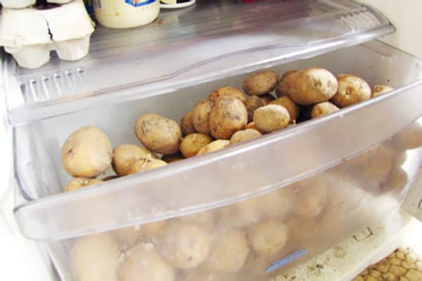 Fries in the fridge
