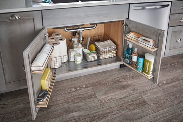 Cabinet contents under the sink