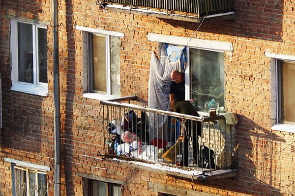 Junk on the balcony