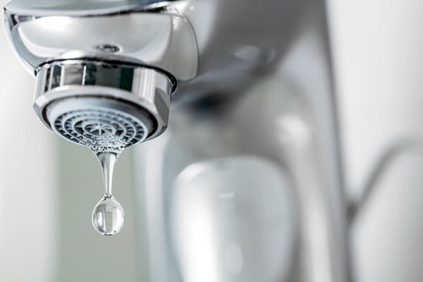 Dripping water from a faucet