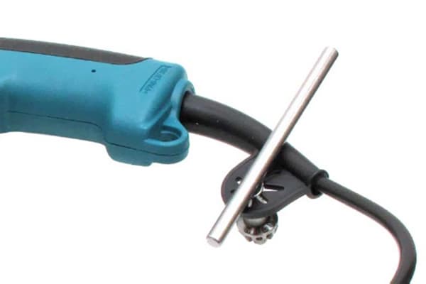 Key holder on the wire from the drill