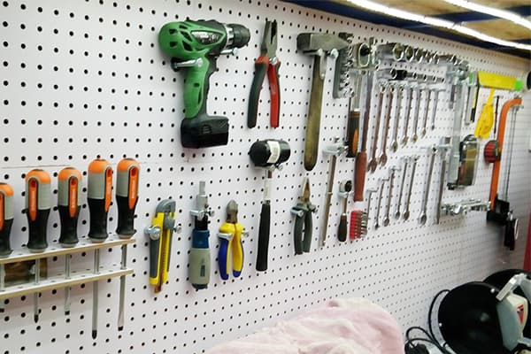Tool storage on a special stand
