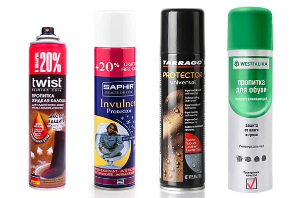 Water-repellent shoe sprays