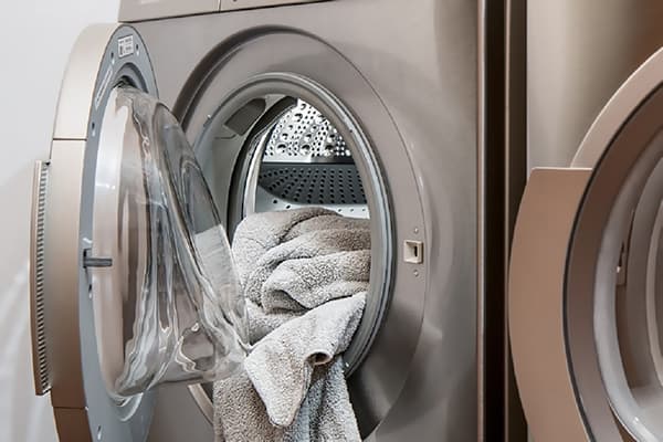 Towel in the washing machine
