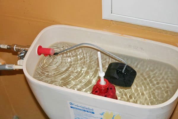 Open toilet bowl