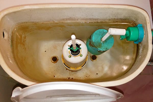 Water in the toilet bowl