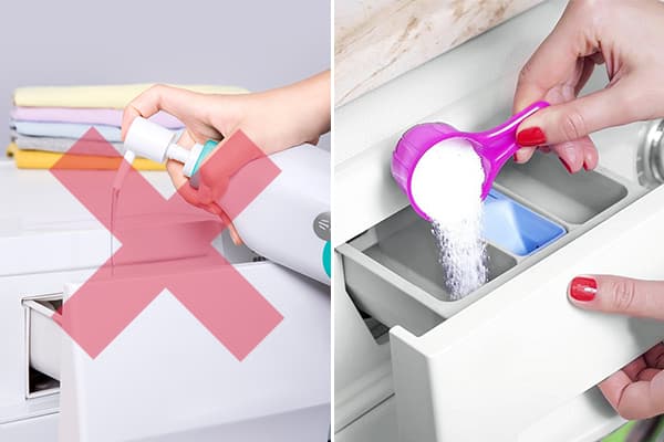Prohibition of the use of liquid detergent